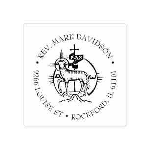 KATHOLISCHER PRIESTER-PERSONALISIERTER NAME GUMMISTEMPEL