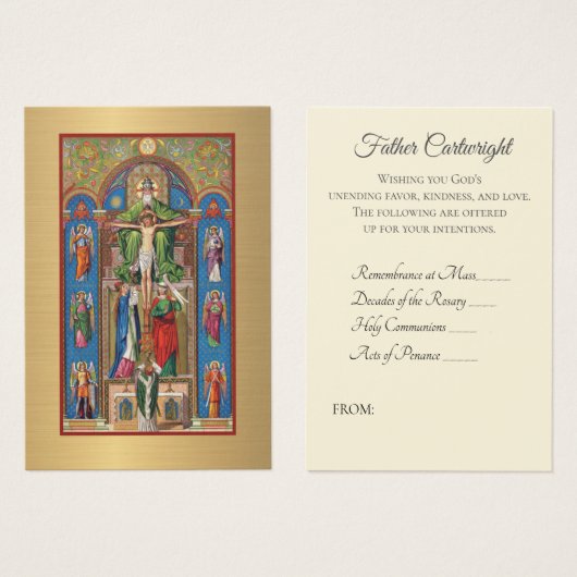 Katholischer Priester Spirituelle Bouquet Heilige (Vorne & Hinten)