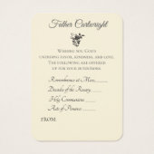 Katholischer Priester Spirituelle Bouquet Heilige  (Rückseite)