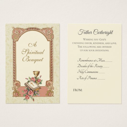 Katholischer Priester Spirituelle Bouquet Heilige (Vorne & Hinten)