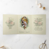 Katholischer Priester Spirituelle Bouquet Valentin Dreifach Gefaltete Urlaubskarte (Innenseite)