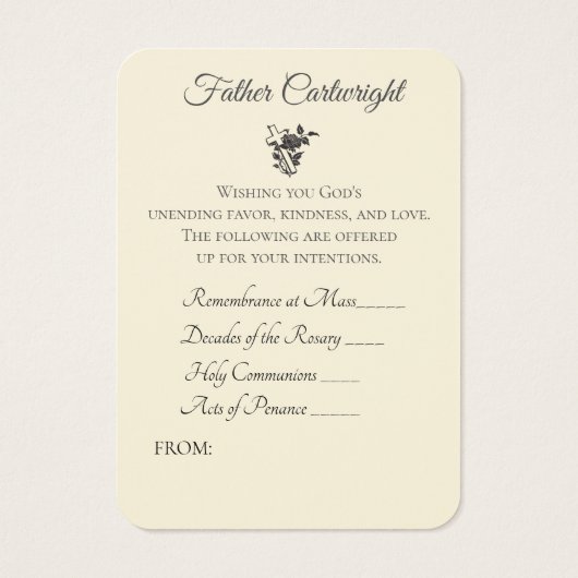 Katholischer Priester Spiritueller Bouquet (Rückseite)