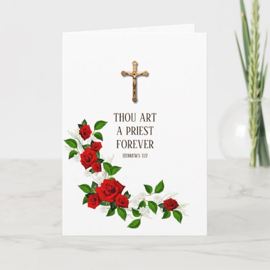 Katholischer Priester zum Jubiläum Ordinarius Cruc Karte (Vorderseite)