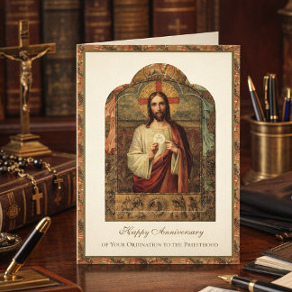 Katholischer Priester zum Jubiläum Ordination Deac Karte