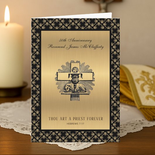 Katholischer Priester zum Jubiläum Ordination Eleg Karte