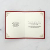 Katholischer religiöser Abschluss Rose des Heilige Karte (Innenseite)