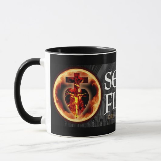 Katholischer religiöser Sensus Fidelium Crucifix Tasse (Links)