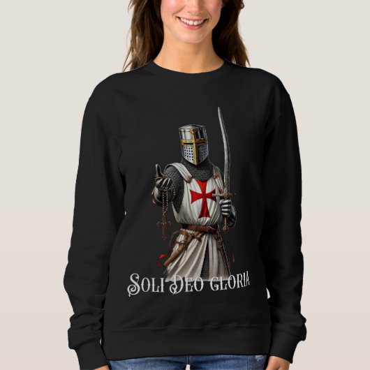 Katholischer Ritter Templer Latein Kreuzfahrer Sweatshirt (Vorderseite)