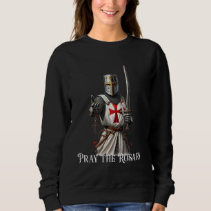 Katholischer Ritter Templer Latein Kreuzfahrer Sweatshirt