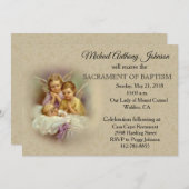 Katholischer Säugling Taufen Angels Einladungen (Vorne/Hinten)