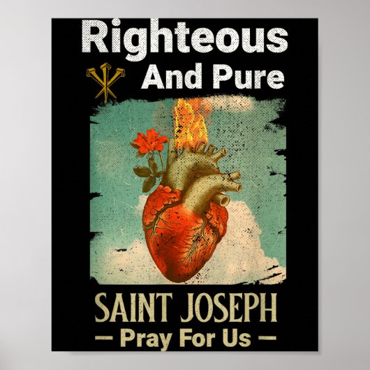 Katholischer St. Josef, Schutzpatron der Väter, be Poster (Vorne)