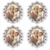 Katholischer St. Joseph mit Kind Jesus Religiös Aufkleber (Vorderseite)