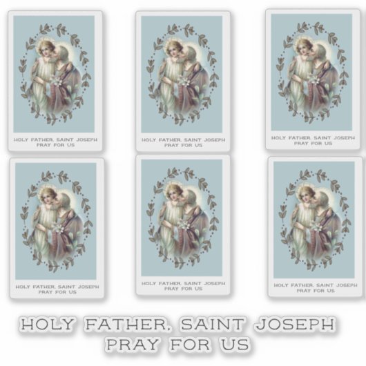 Katholischer St. Joseph mit Kind Jesus Religiös Aufkleber (Vorderseite)