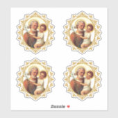 Katholischer St. Joseph mit Kind Jesus Religiös Aufkleber (Blatt)