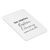 Katholischer Taufzeremonie Name Datum einfach mini Magnet (Rechte Seite)