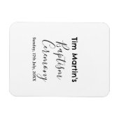 Katholischer Taufzeremonie Name Datum einfach mini Magnet (Horizontal)