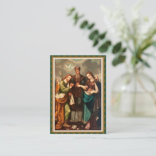 Katholischer/Verlobungs-Gebets-heilige Karte (Stehend Vorderseite)