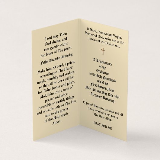 Katholischer Visitenkarten (Innenseite)