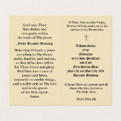 Katholischer Visitenkarten (Innenseite Aufgefaltet)