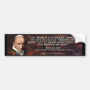 Katholischer Zitat von Papst Leo XIII Autoaufkleber