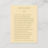 Katholisches AUTODAFE GEBET heilige Karten (Rückseite)