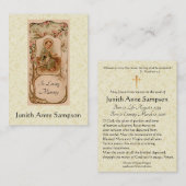 Katholisches Begräbnis- heiliges Erinnerungsbaby Visitenkarte (Vorne/Hinten)