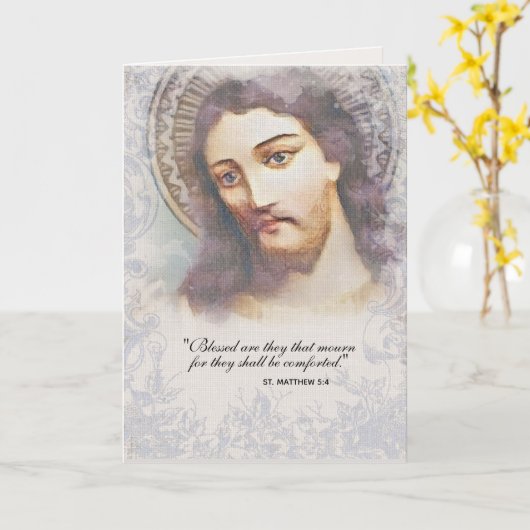 Katholisches Beileid Beileid Jesus Karte (Gelbe Blume)