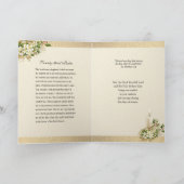 Katholisches Beileid Condolence Floral Rosary Karte (Innenseite)