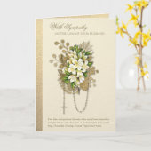 Katholisches Beileid Condolence Husband Karte (Gelbe Blume)