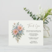 Katholisches Beileid zur Beerdigung von Rosenkranz Dankeskarte (Stehend Vorderseite)