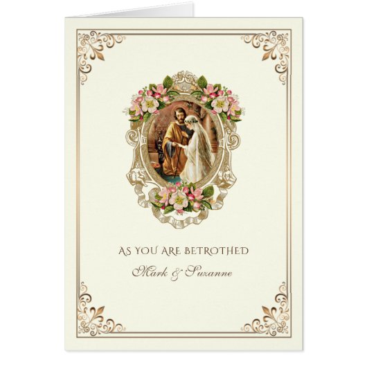 Katholisches Betrothal Glückwunschkarte (Vorne)