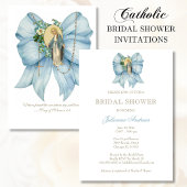 Katholisches Brautparty gesegnet Mary Rosary Einladung