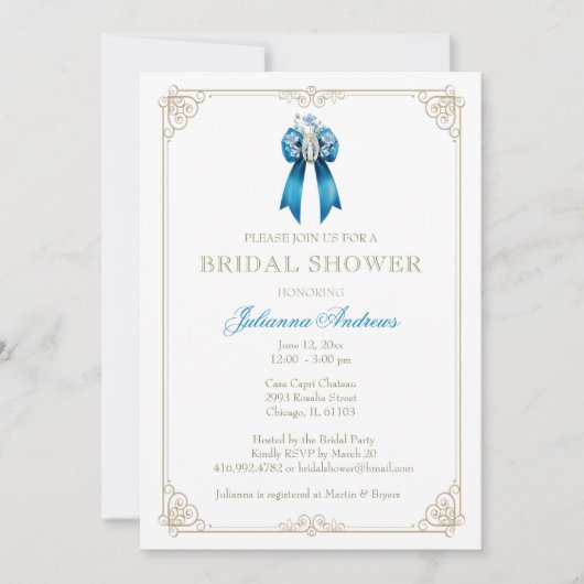 Katholisches Brautparty gesegnete Mutter Mary Einladung (Vorderseite)