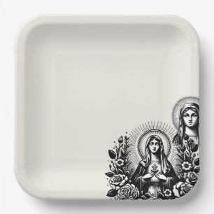 Katholisches Christliches Katholisches Soft Ivory Pappteller
