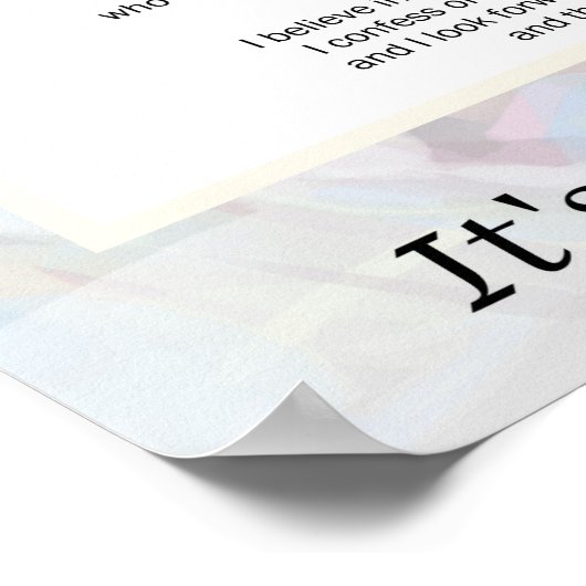 Katholisches Creative Poster Wählen Sie Ihre Größe (Ecke)