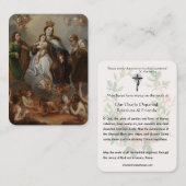 katholisches Feurgebet Alle Soule Jungfrau Mary Platzkarte (Vorne/Hinten)