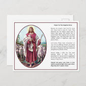 katholisches Feurgebet Jesus guter Hirte Postkarte (Vorne/Hinten)