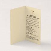 Katholisches Gebet der Visitenkarten (Innenseite)