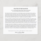 Katholisches Gebet der Wiedergutmachung für "Götze (Rückseite)