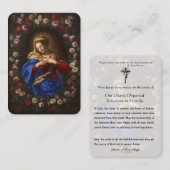 Katholisches Gebet für abgegebene Soule Jungfrau M Platzkarte (Vorne/Hinten)