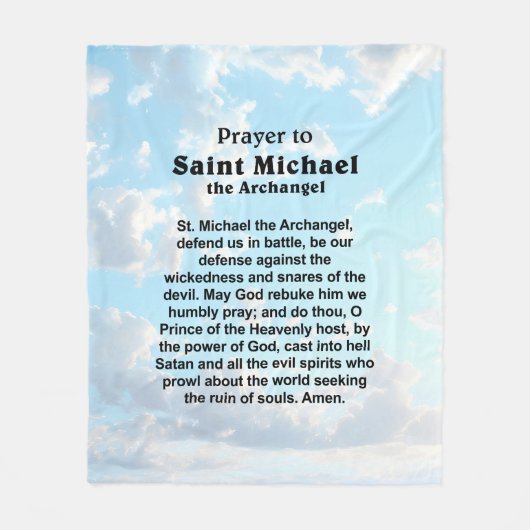 Katholisches Gebet für Schutz und Mut Fleecedecke (Vorderseite)