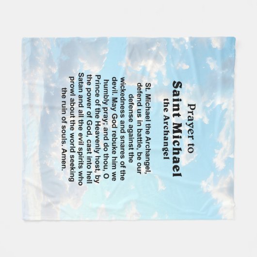 Katholisches Gebet für Schutz und Mut Fleecedecke (Vorderseite (Horizontal))