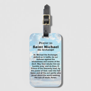 Katholisches Gebet für Schutz und Mut Gepäckanhänger