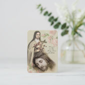 Katholisches Gebet Heilige Gesichter St. Therese R Platzkarte (Stehend Vorderseite)