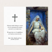 Katholisches Gebet kardiert | Alma Mater Visitenkarten (Außenseite Aufgefaltet)