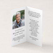 Katholisches Gebet kardiert |, welches das Kreuz 2 Visitenkarten (Innenseite)