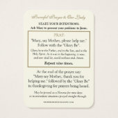 Katholisches Gebet zu Jesus durch Maria (Rückseite)