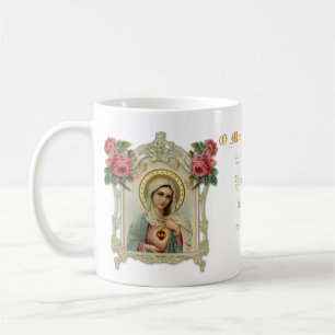 Katholisches Gebet zur Jungfrau Maria Vintage reli Kaffeetasse