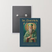 Katholisches Gebetsbutton St. Patrick Button (Vorderseite/Rückseite)