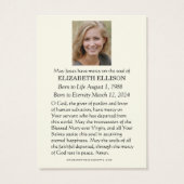 Katholisches Heiliges Herz Jesu Beerdigung Gebetsk (Rückseite)